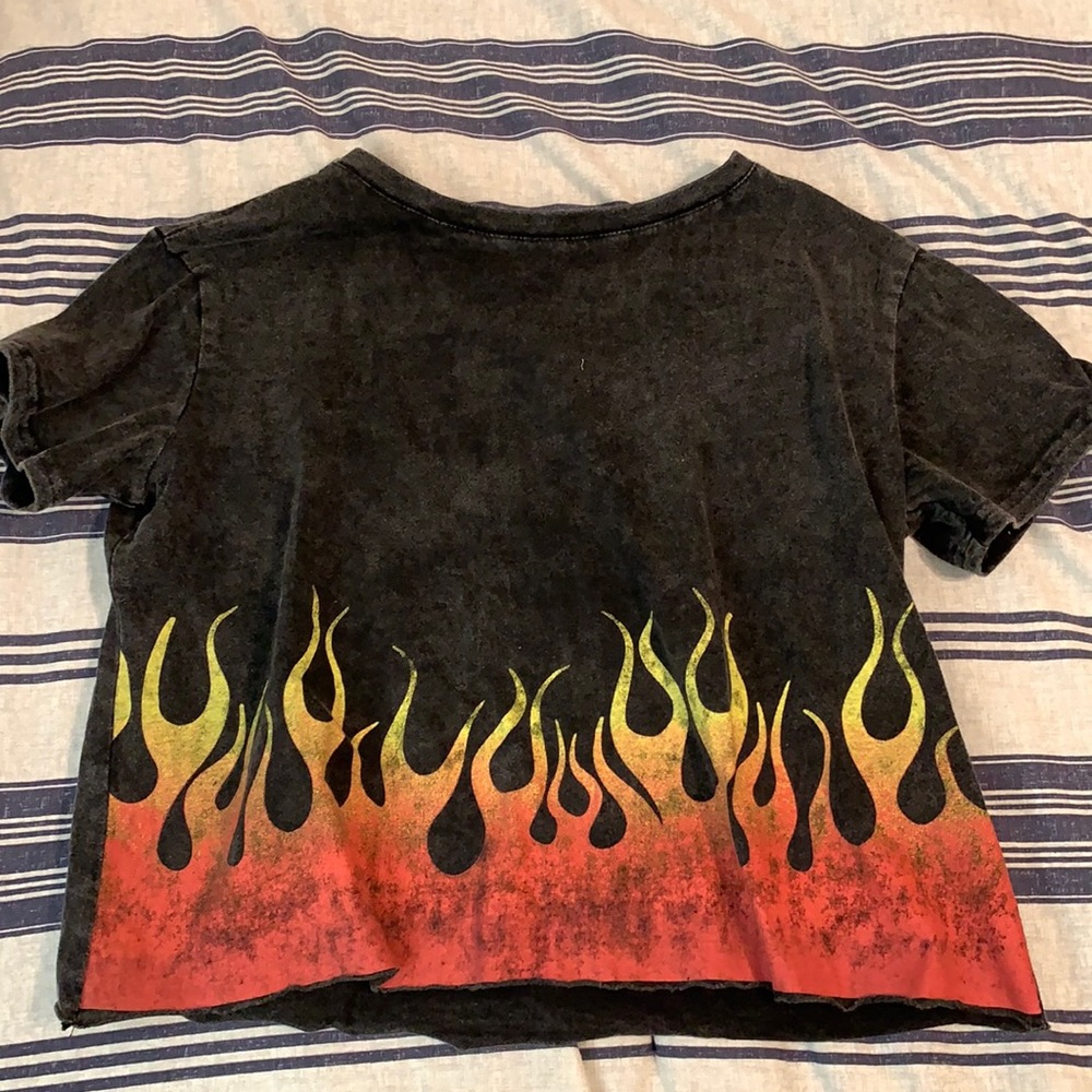 Fire print crop top
